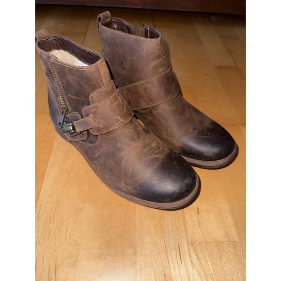 UGG CHEYNE WATERPROOF Winter BOOTS LEATHER COCONUT SHELL Brown 7 - Picture 3 of 7